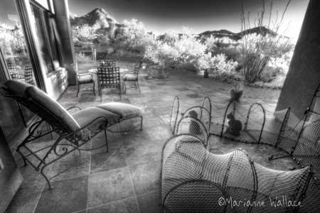 patio in infrared hdr