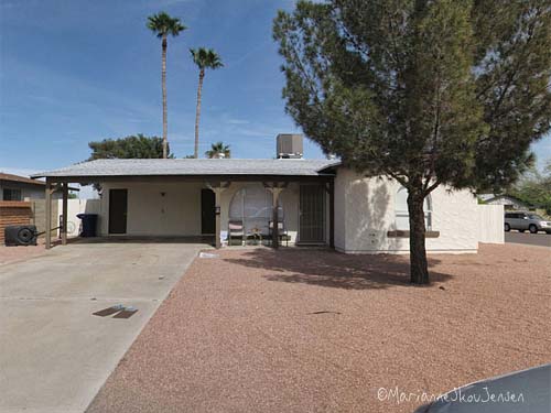 Assignment house BEFORE - we had to remove plastic under that granite!