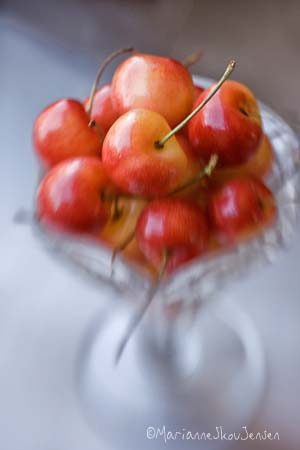 Lensbaby shot of Rainier Cherries
